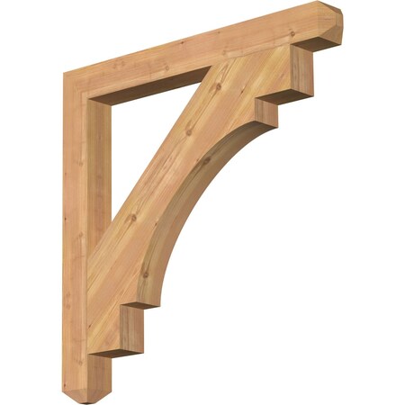 Ekena Millwork Merced Craftsman Smooth Bracket, Western Red Cedar, 3 1/2"W x 34"D x 34"H BKT04X34X34MRC04SWR